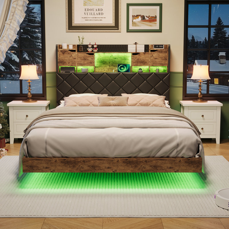 Upholstered Storage Bed, European Double (140 x 200 cm)