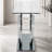 Garrett Chrome Glass Top Console Table