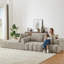 Canapé modulaire surdimensionné en L Chenille, design minimaliste, canapé-lit confortable pour les salons, les appartements et les espaces de réception-778686429-778686424