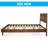 Solid  Wood Platform Bed Frame with Headboard – Mid-Century Modern Style, Carved Wood Grain, Easy Assembly with Smart Tool, No Box Spring Needed-628697604-628697605