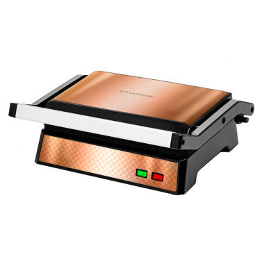 OVENTE Electric Indoor Panini Press Grill with Non-Stick Cooking Plates, Opens 180 Degrees & Reviews Wayfair