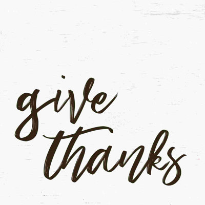 " Give Thanks Cursive "