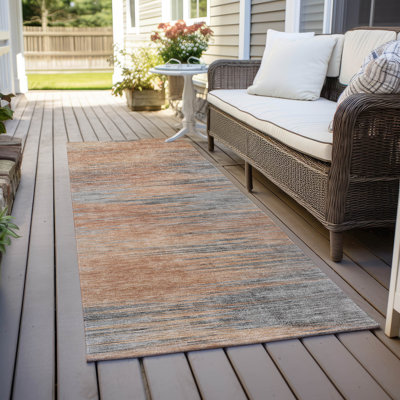 Mahaney Washable Abstract Indoor / Outdoor Rug