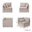 Fauteuil d'appoint d'angle rembourré et modulaire-642595658
