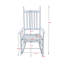 Chaise berçante en bois BLANC, sans passe-partout