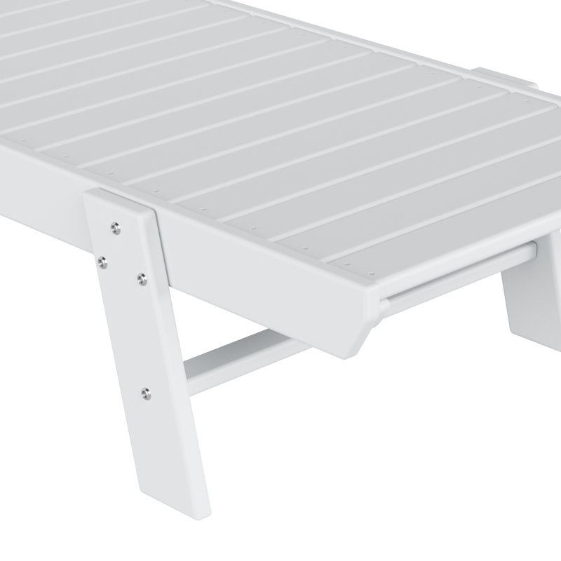 Chaise longue d'extérieur en PEHD Laguna, Blanc