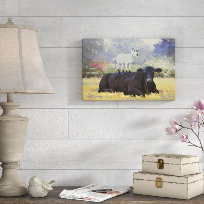 «Farm Pals V», peinture sur toile, H 12 po x l 18 po