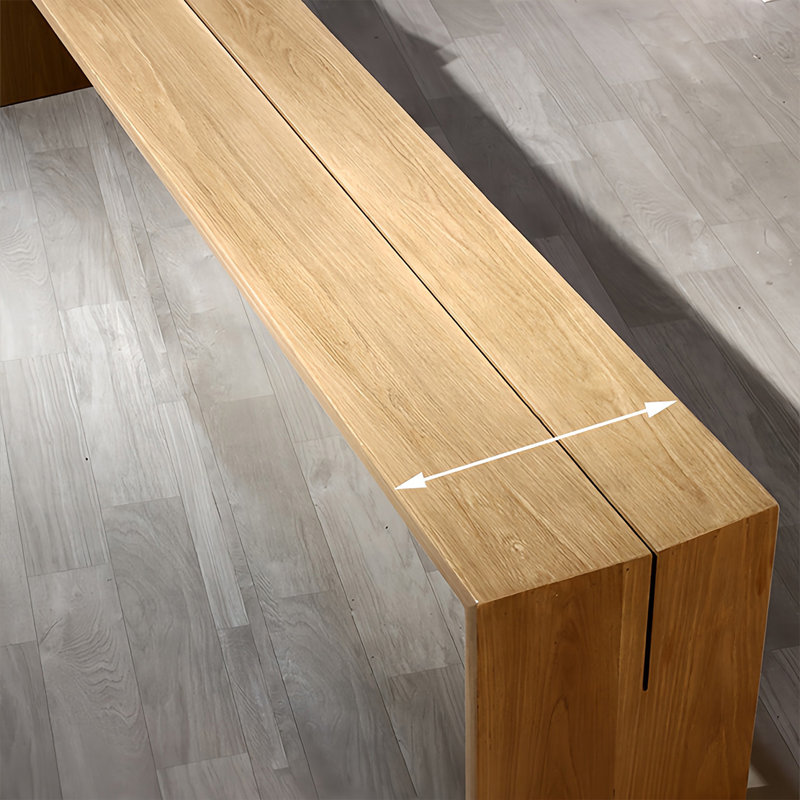 Banc en bois massif moderne simple en forme de V, H 17,71 po x l 47,24 po x P 13,77 po