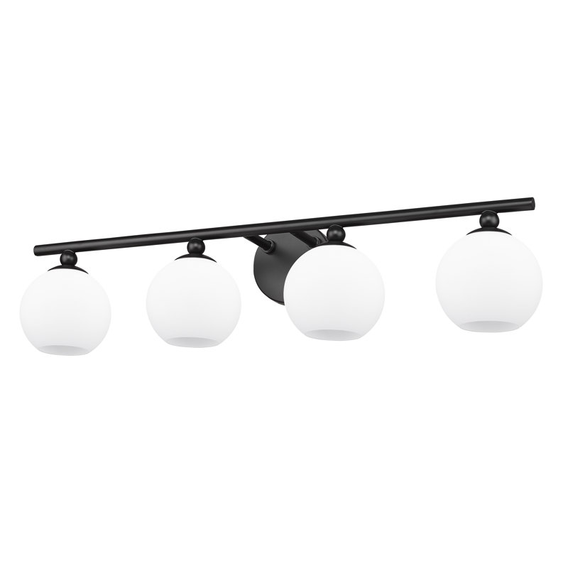 4 - Light Dimmable Vanity Light, Matte Black
