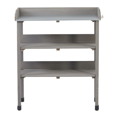 Greystone 30" W x 14.5" D x 35.5" H Solid Fir Wood 3-Tier Potting Table