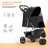 Foldable Pet Dog and Cat Stroller with Adjustable Canopy Storage Basket and Cup Holder for Small and Medium Pets-110958663