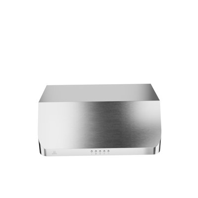 BRUNSTAG 30-Inch 450 CFM 3-Speed Stainless Steel Under Cabinet Convertible Residential Range Hood with LED Lamp