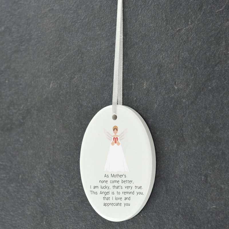Mother's None Come Better Oval Shaped Ceramic Hanging Ornament