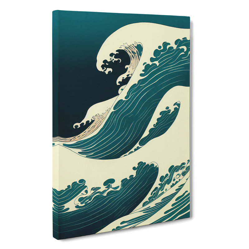 Massive Japanese Wave - Wrapped Canvas, 76cm H x 50cm W x 3cm D