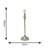 Reselva Brushed Chrome Silver Candlestick Slim Table Lamp Base-183050164
