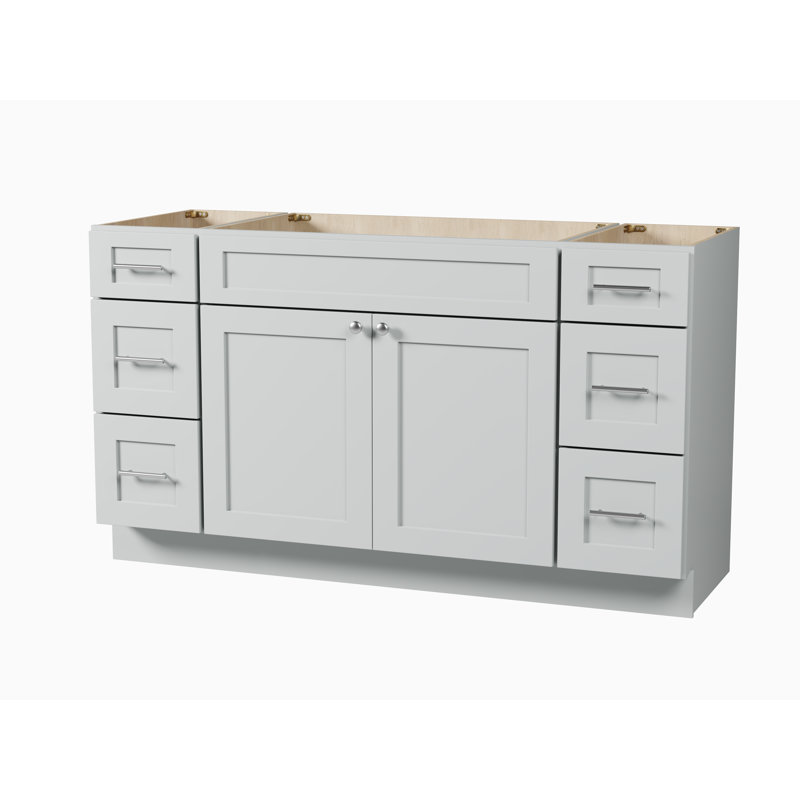 Base de meuble-lavabo simple 60 po Disar, Gris