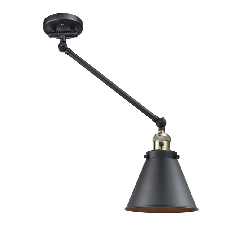 Lampe pivotante à 1 lumière à intensité variable Donovan, DEL, Laiton antique noir