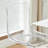Clear+Silver Solid back side Chair(Set of 2)