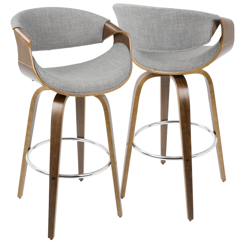 Tabouret de bar et de comptoir Archaimbaud, Tabouret de bar (siège d'une hauteur de 30 po), Gris
