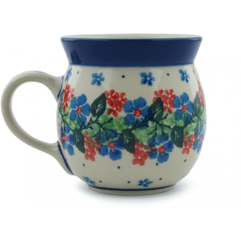 Tasse à bulles en grès poli 8 oz - couronne d'été