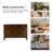 Iasiah Modern 45''W 3-Door Solid Wood Sideboard with Adjustable Shelves-313109484