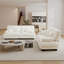Ensemble de salon modulaire en chenille 2 pièces avec sièges profonds et coussins, blanc-247349651