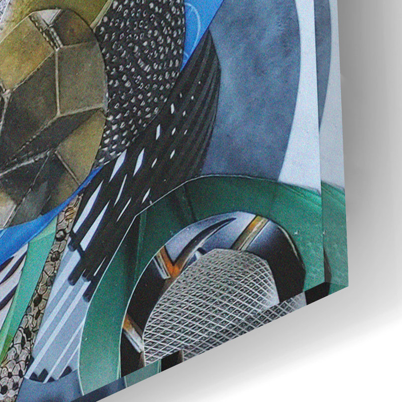  Art mural en verre «Siesta Beach Glass» par Coco Good, H 16 po x l 12 po x P 0,13 po