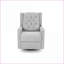 Fauteuils inclinables, pivotants et pivotants à mouvement manuel avec capitonnage à losanges | Tissu gris clair-1085864220