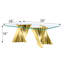 Table basse 50 po en acier inoxydable et verre-111565850