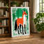 Winter Fox In Green Botanical - Print-136809483-136809487