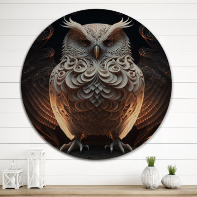 Luminous White Owl I - Print