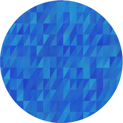 Tapis bleu tissé à la machine