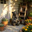 Statue d'ours en bronze antique Rory 19 po (48 cm)-134832994