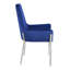 Ensemble de deux chaises d'appoint en velours bleu et argent