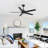 52 Inch Pull Chain Ceiling Fan, Ceiling Fan With Quiet Dc Motors For Indoor Bedroom, Living Room, 5 Wood Blades, 3Speeds Adjustable-555976933