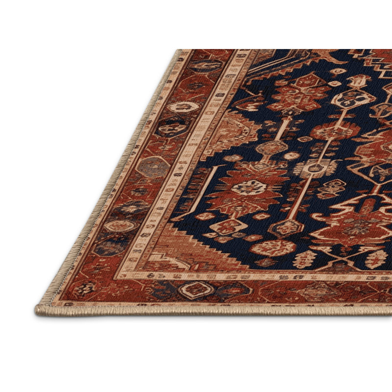 Tapis brun lavable à la machine, Carré 7 pi