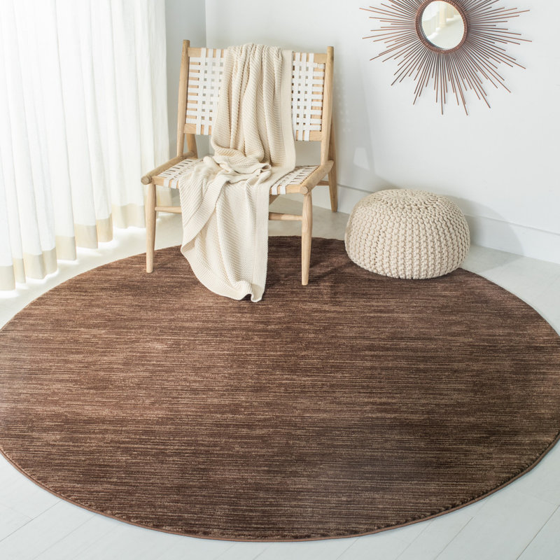 Aaishah Area Rug, Round 3', Brown 
