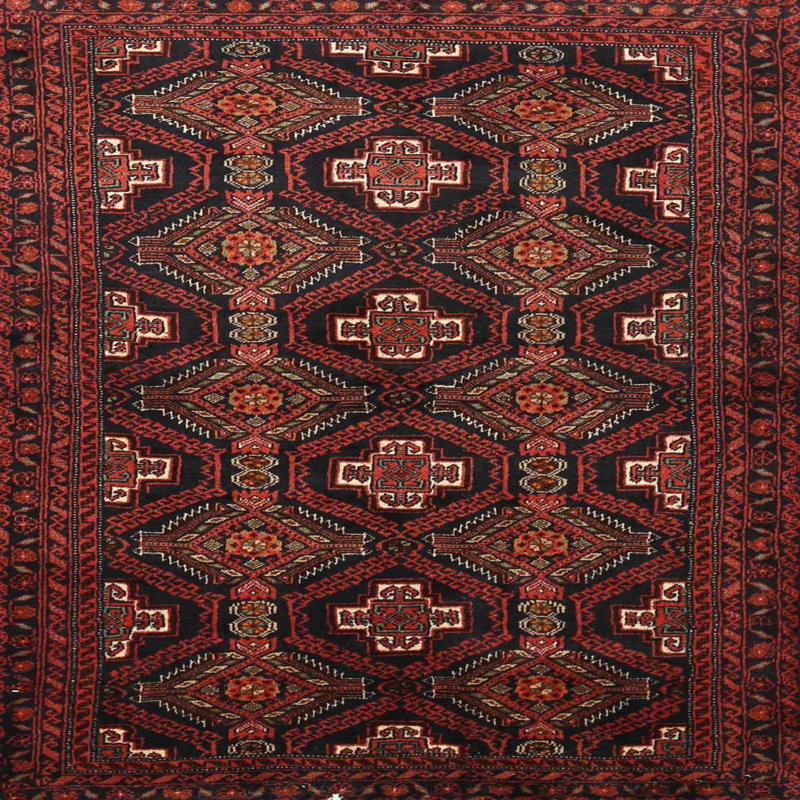 Tapis rouge à motif sud-ouest, Carré 5 pi