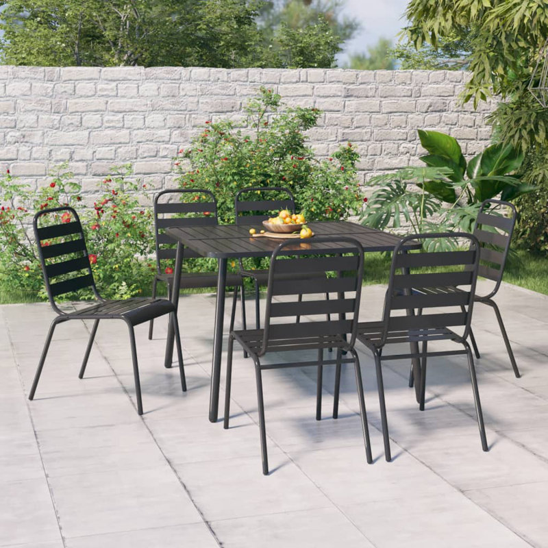 Dandor Square Dining Set, 7 - Pieces, 71cm H x 110cm W x 80cm D