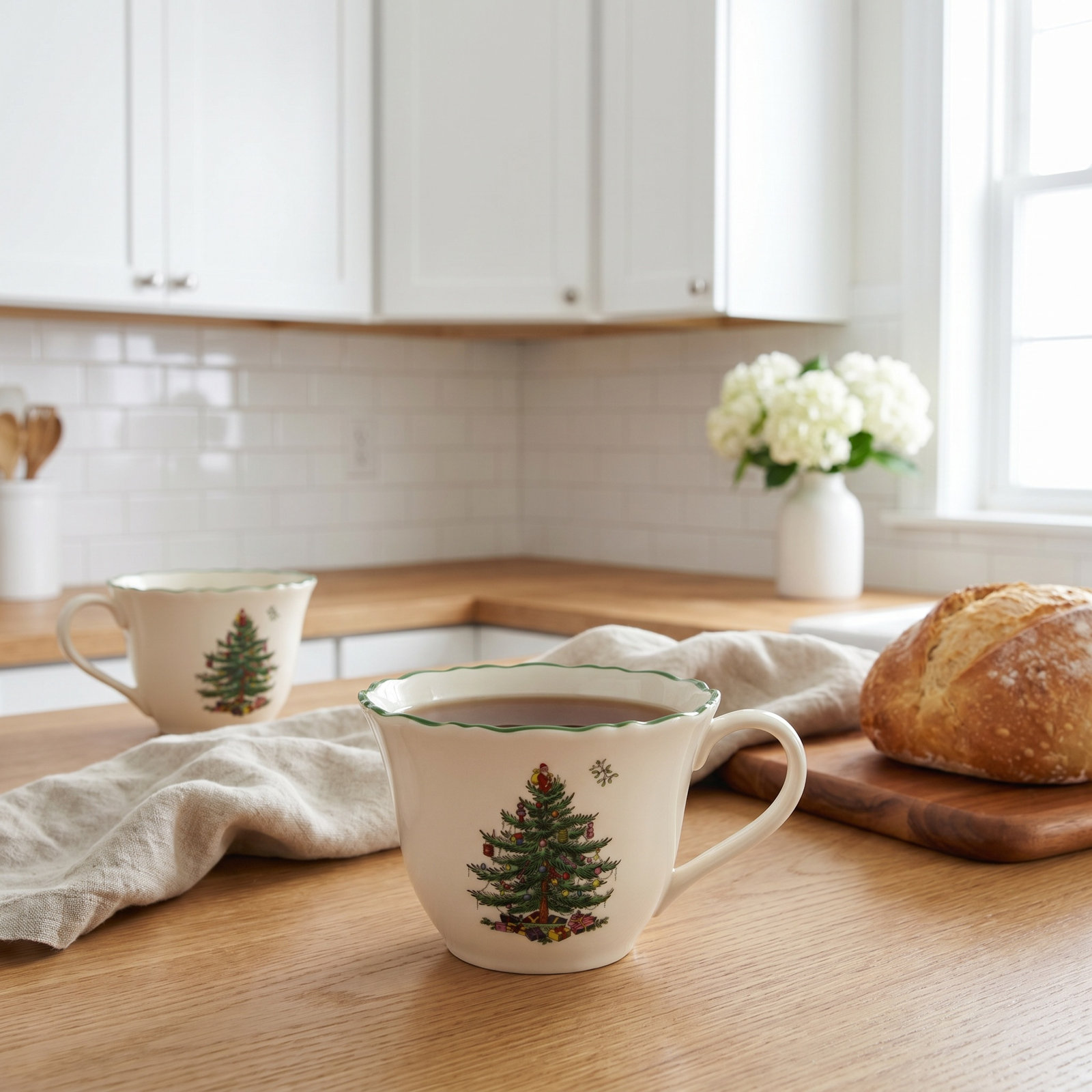 Christmas Tree Porcelain Punch Cup
