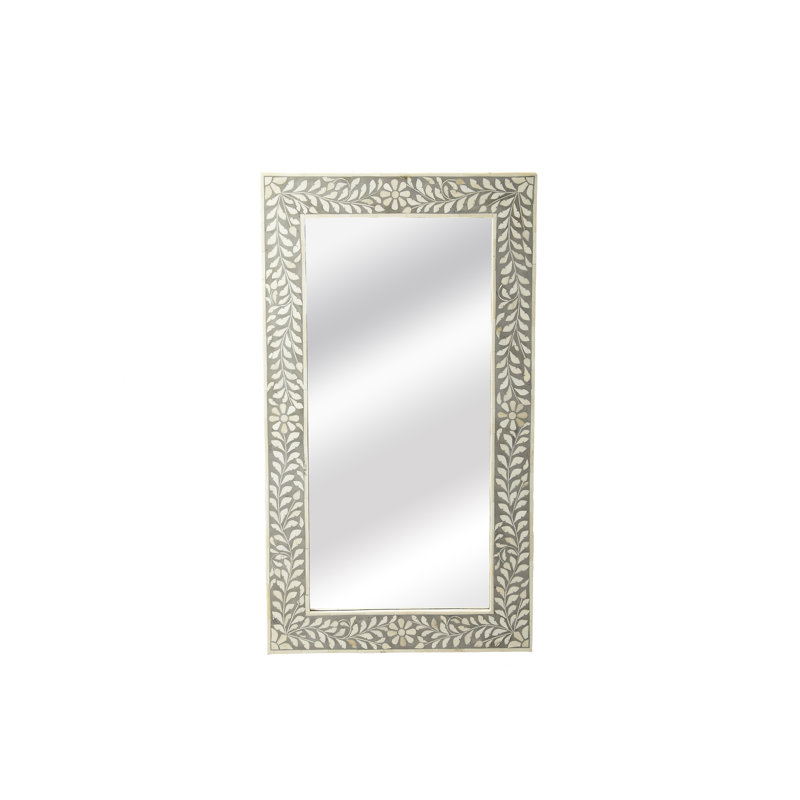 Vivienne Rectangular Bone Inlay Wall Mirrored