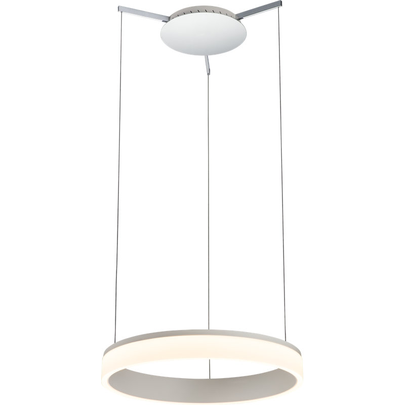 Vanilla White Chrome LED Geometric Pendant Light