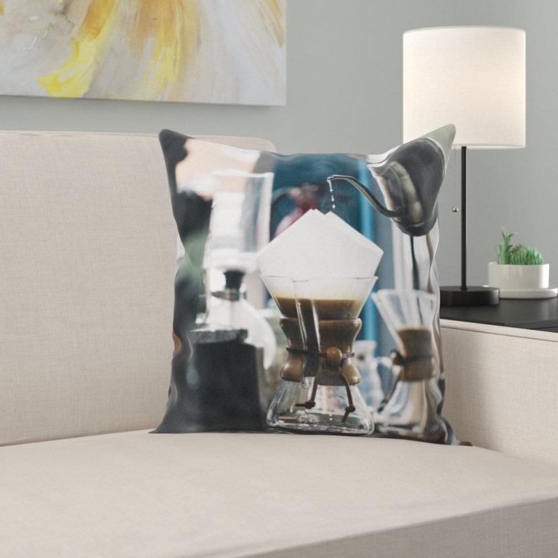 Coussin décoratif café