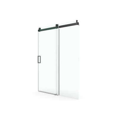 56" - 60" (W) X 76" (H) Frameless Soft-Closing Shower Door, 1/4" (6Mm) Tempered Glass Single Sliding With Explosion-Proof Coating