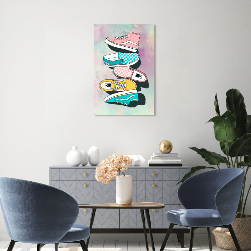 "Pastel Tie Dye" par Oliver Gal - impression sur toile, H 30 po x l 20 po, Toile tendue