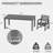 Six-piece Outdoor Patio Dining Table Set-1293898314