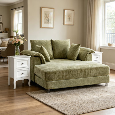3 Piece Living Room Sets Sofa Sofa Bed & Drawer End Table