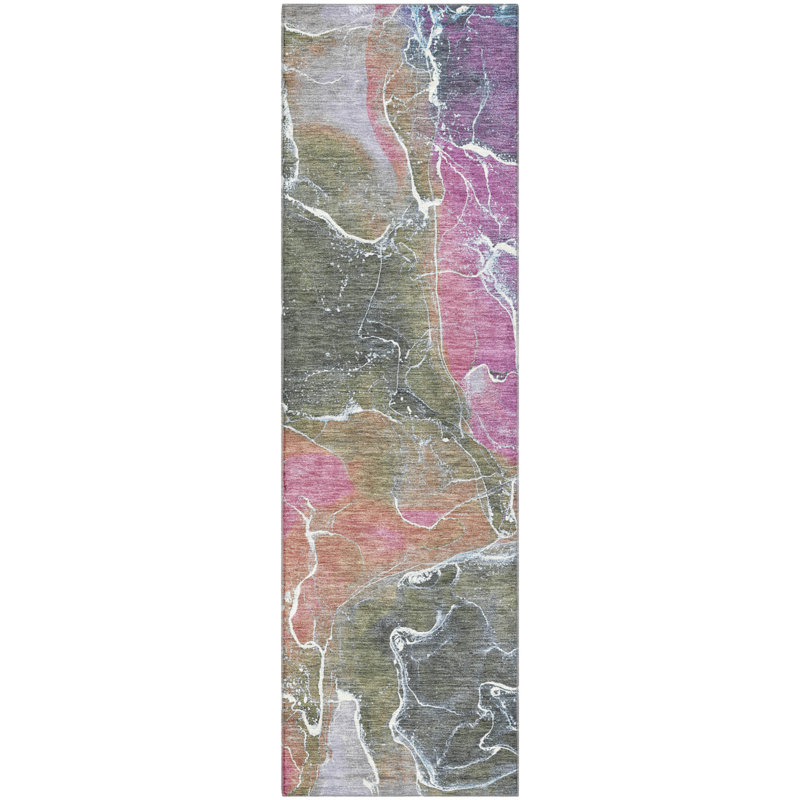 Premium Machine Washable Verlin AMF1782 Contemporary Rug, Runner 2'3" x 7'6"