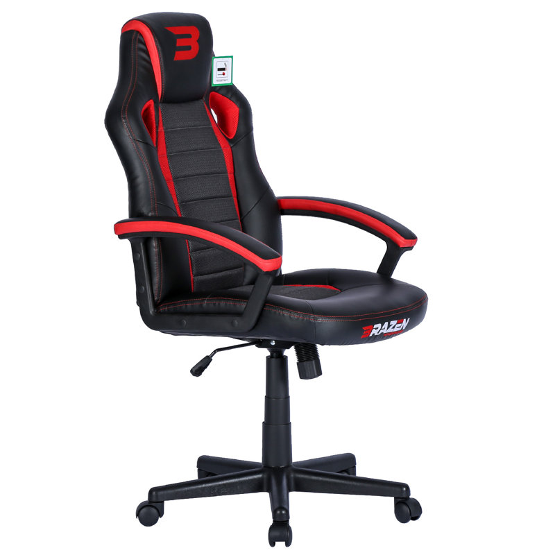 BraZen Salute PC Gaming Chair, Red