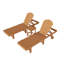 Ensemble de chaises longues inclinables extérieures en poly Lagune-87829570